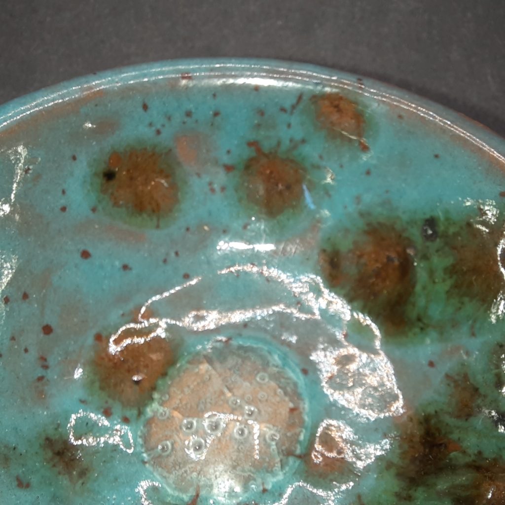 Lotus Blossom, 3 coats.  Small peice od seaglass in the centre.